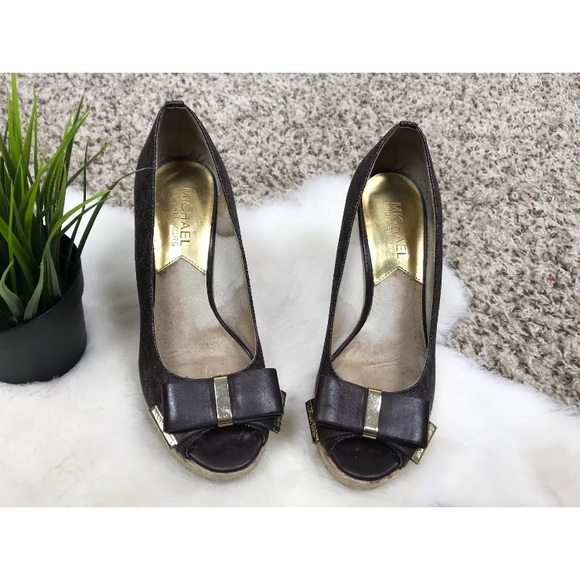 Michael Kors Shoes - Michael Kors Wedge Shoes G-Espadrilles Brown Sz 6M